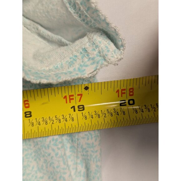 Miss Elaine Womens Light Blue Floral Short Sleeve Nightgown With Button Details - Picture 4 of 7